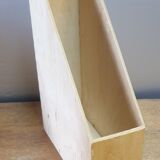 Trio of wooden filing cabinet racks