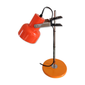 Sliding desk lamp orange vintage 70s