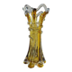 Vintage amber glass vase Hospodka for Chribska