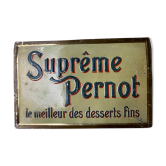 Tole publicitaire vintage suprême pernot Verdelette Cognac - LOT