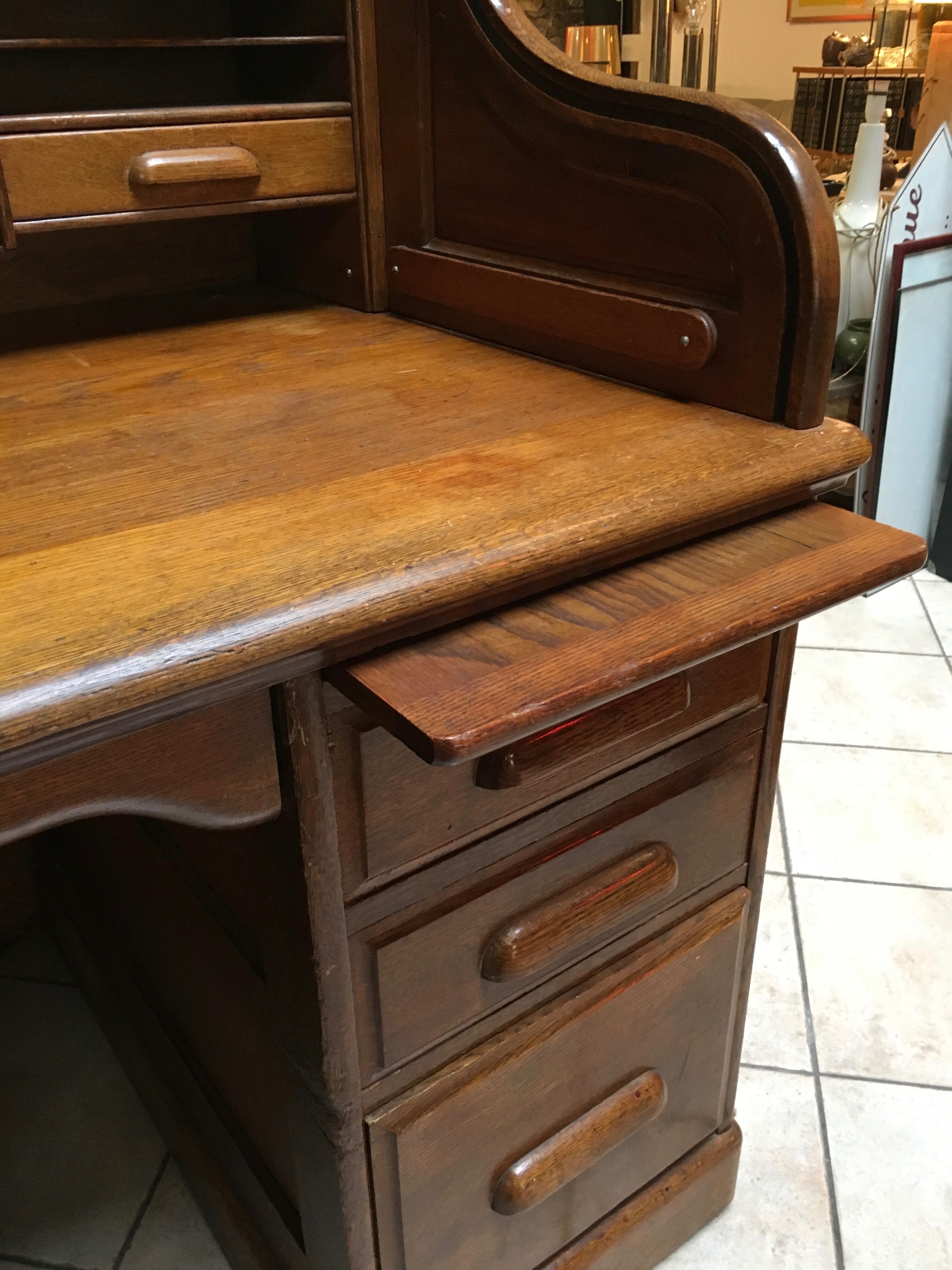 American oak desk