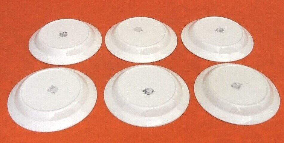 6 soup plates Boch Frères La Louvière Belgian manufacture