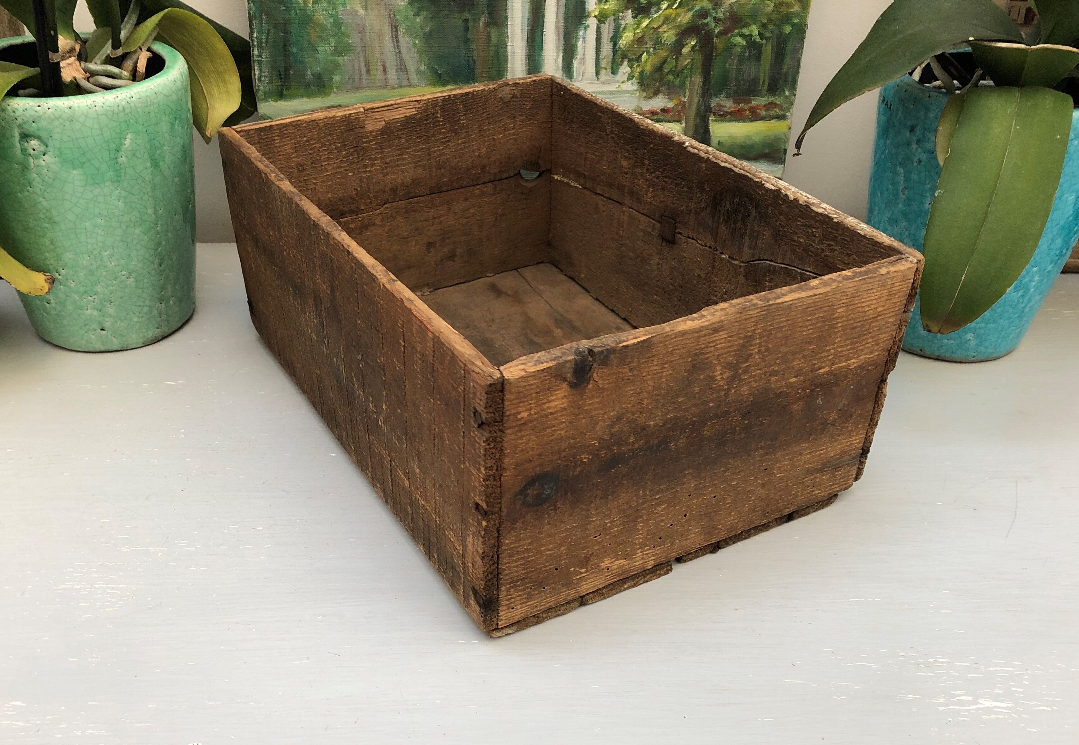 Old wooden box, industrial