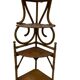 Magnificent 1960s French rattan corner shelf.