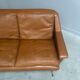 Cognac leather ESA lounge sofa, Denmark 1970s