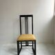 Set of 4 black wooden chairs from the 1970s - "galaxy" model