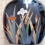 Vase japonais Yamaji à décor d'iris