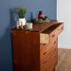 Retro teak 1960s danish mid century chest of drawers made in denmark