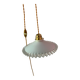 Suspension baladeuse vintage opaline blanche dentelle
