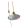 Suspension baladeuse vintage opaline blanche dentelle