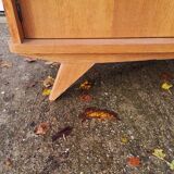 Armoire pieds compas avec espace secrétaire, 1970