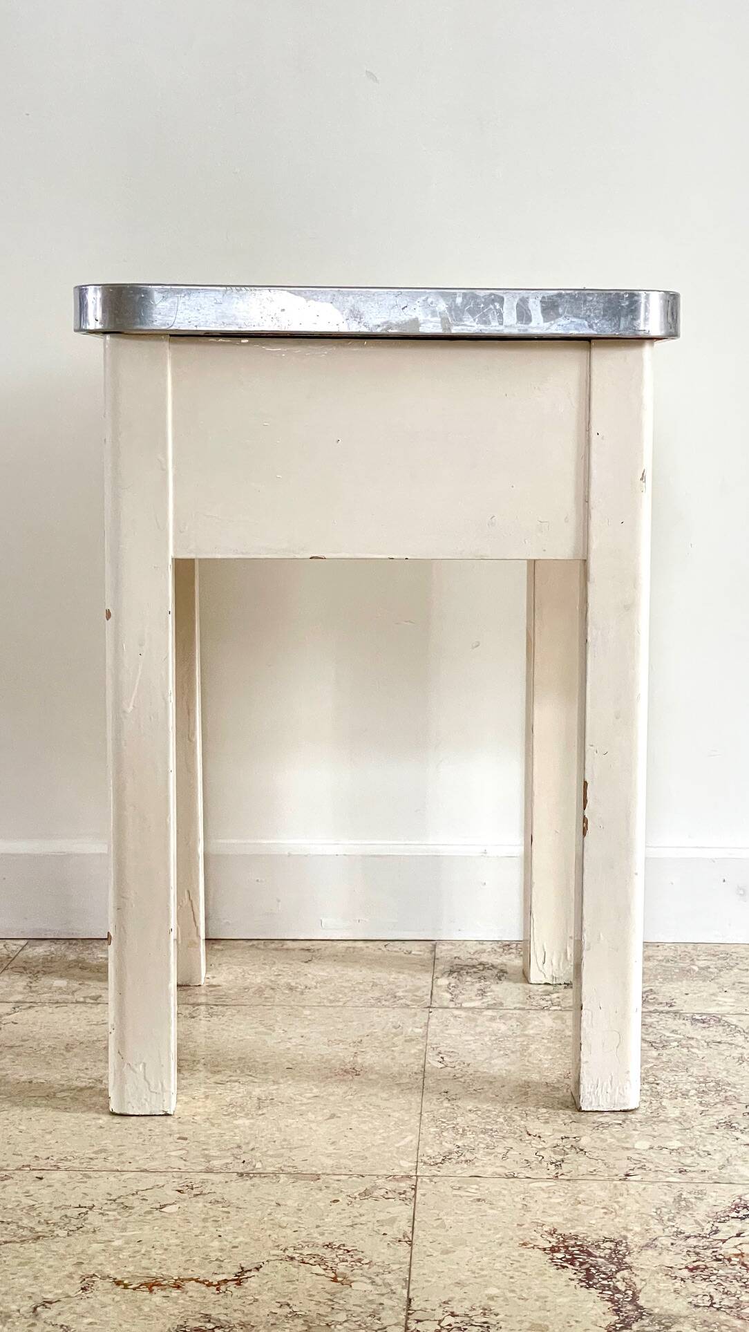 Vintage wooden trunk stool