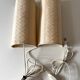 Vintage Swedish textile wall lamps, set of 2
