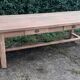 Farm table 2 drawers solid oak raw wood