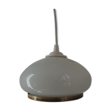 White opaline suspension and aged brass rim