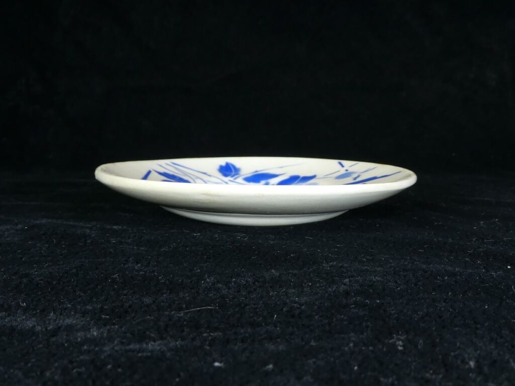 Raviers in faience blue fleurette model