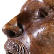Life-size carved wooden man's head – Southern Europe, circa 1700