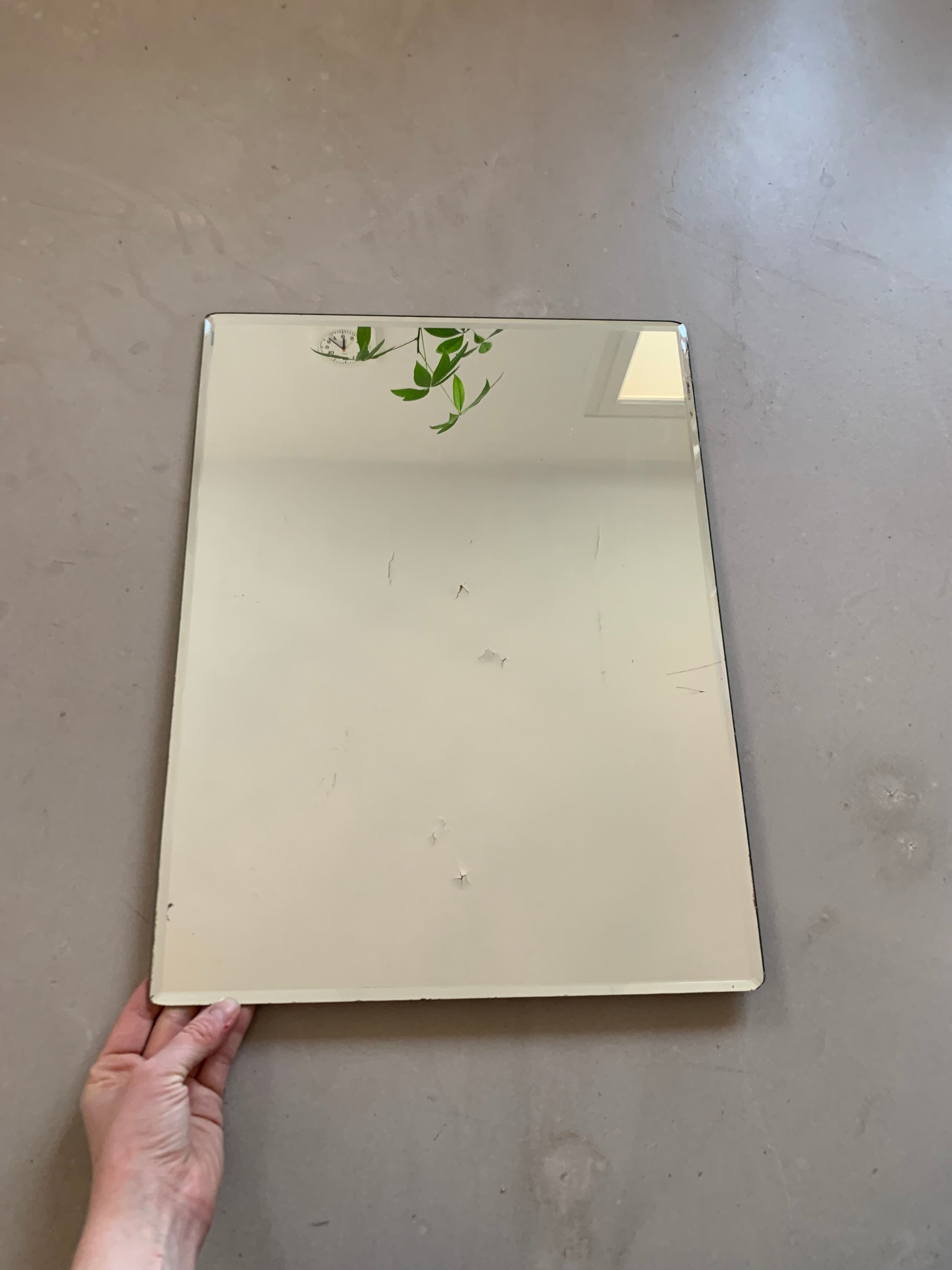 Old beveled mirror 36x48cm