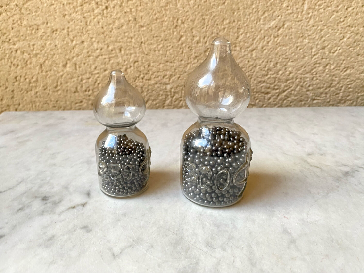 Weight blown glass & lead craftsmanship French vintage 60s