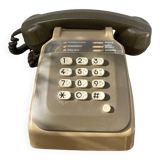 Old telephone 1980 socotel brown bakelite
