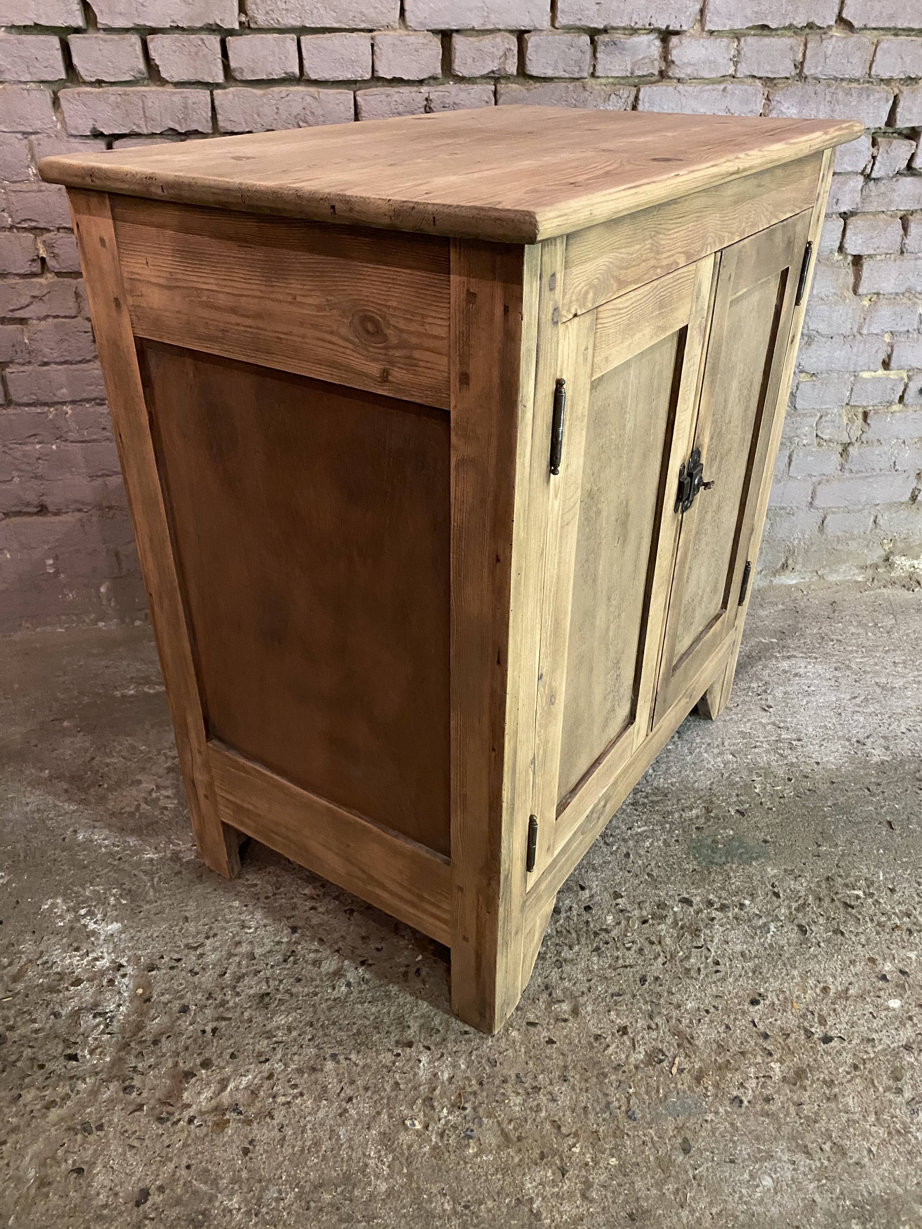 Vintage Parisian buffet made of raw wood