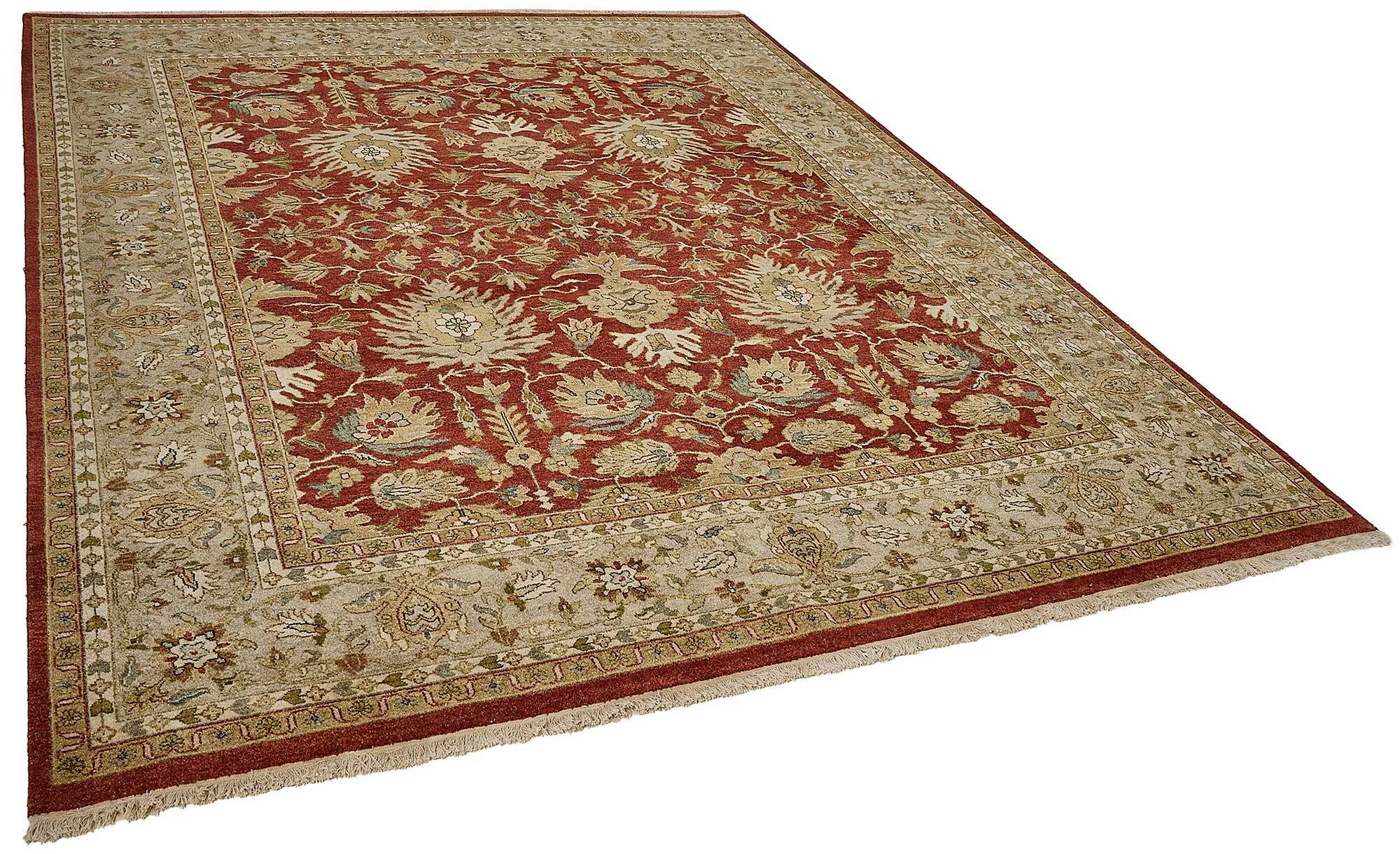 Tapis Oushak en laine noué à la main, 244 cm x 305 cm