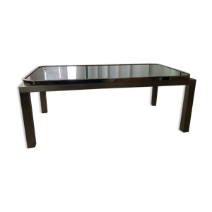 Table basse année 70 chrome et