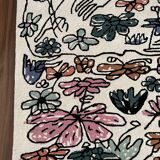 Tapis en laine tissé à la main d'occasion