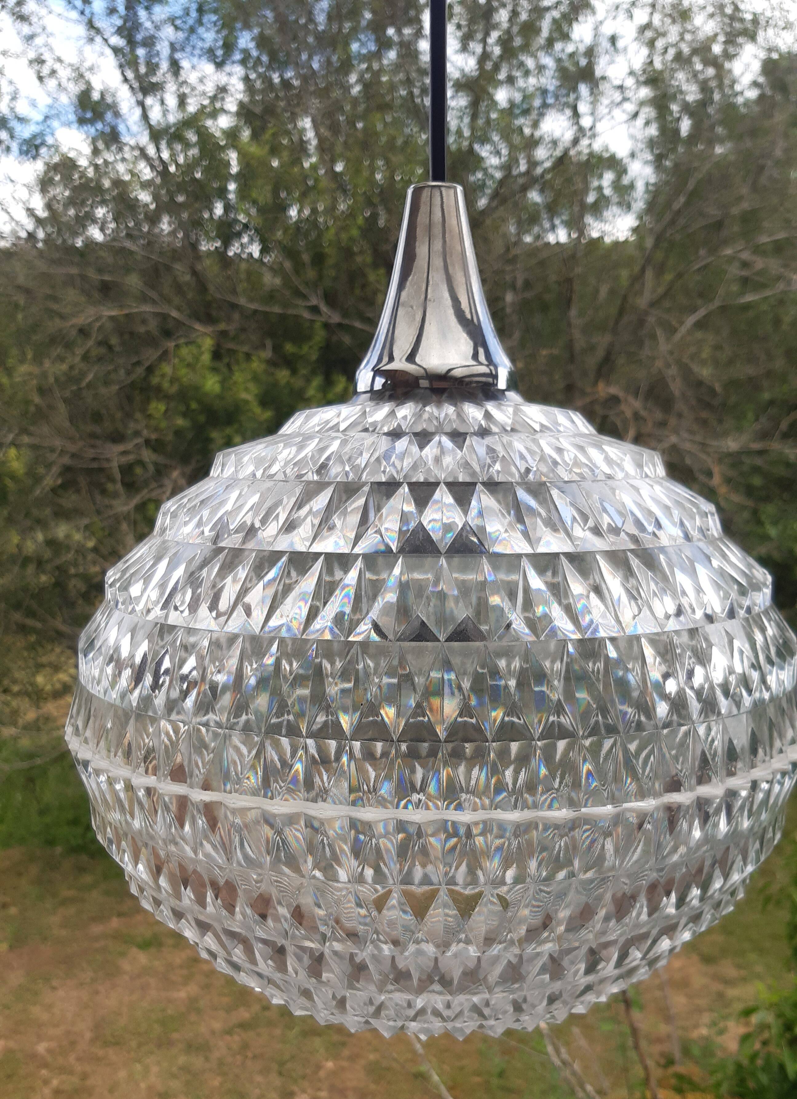 Vintage diamond pendant light