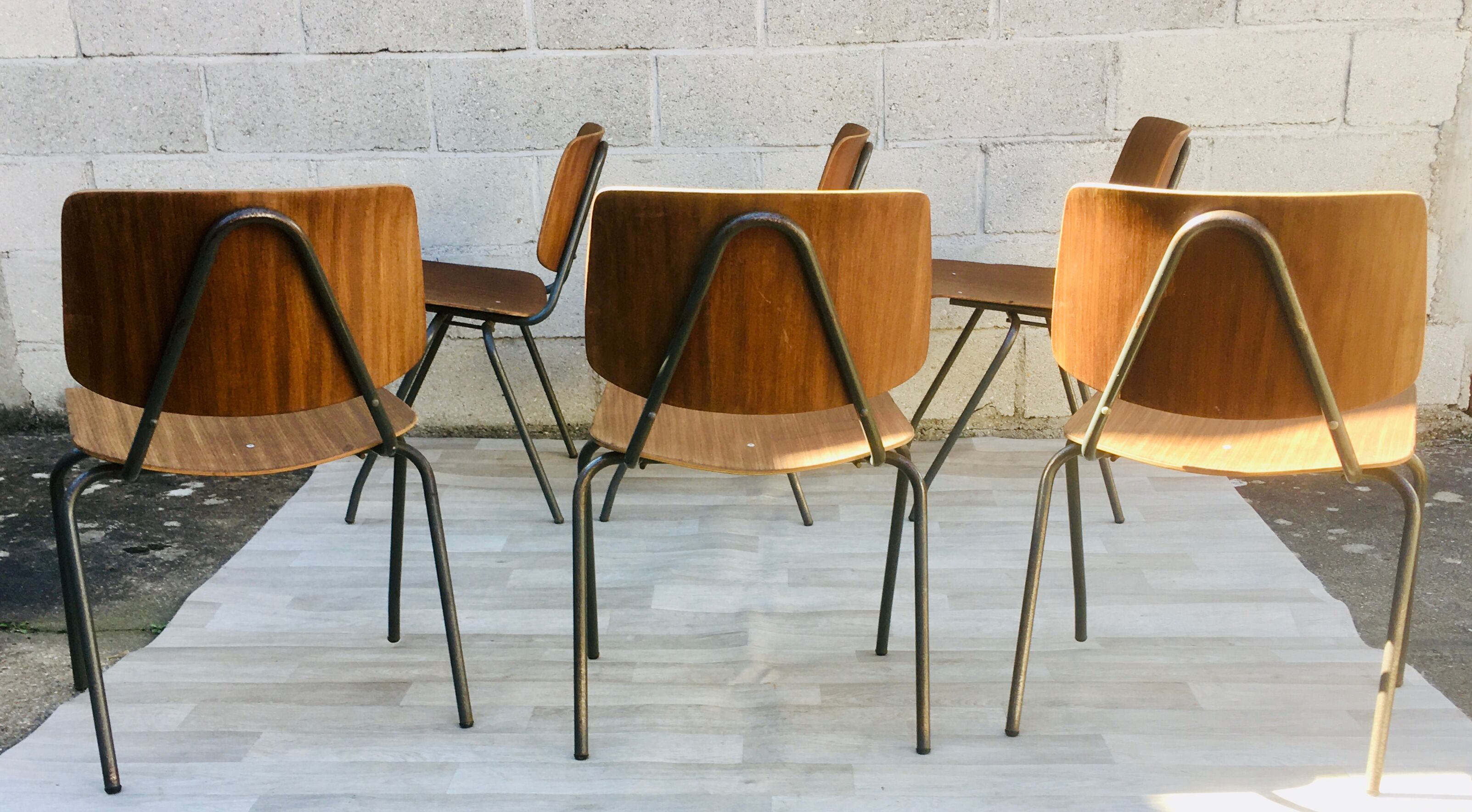 Set of 6 chairs Kho Liang 60s