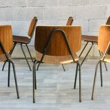 Set of 6 chairs Kho Liang 60s