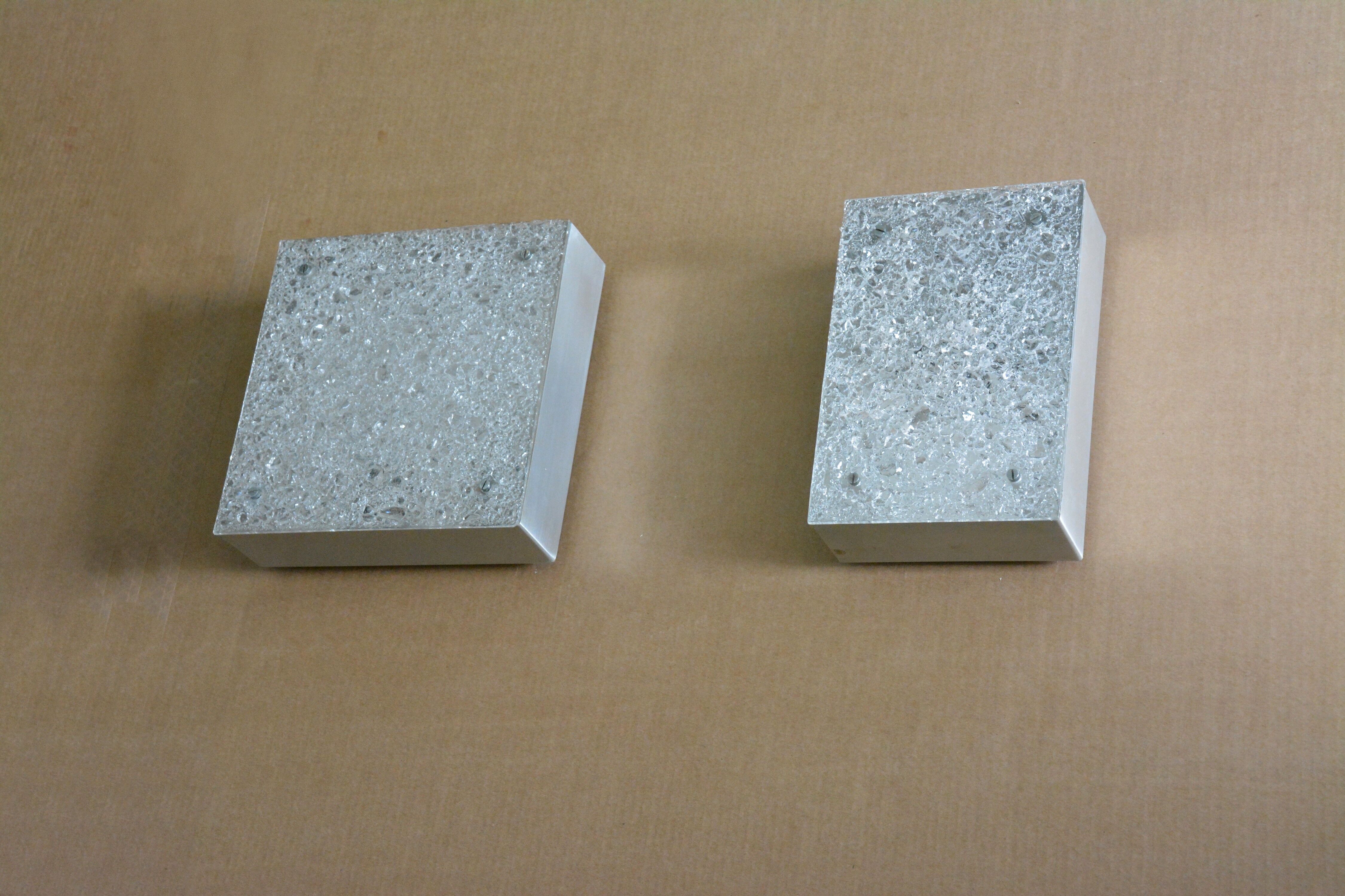 Pair of Brutalist wall lamps 60s
