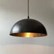 Old industrial steel hanging lamp 30 cm