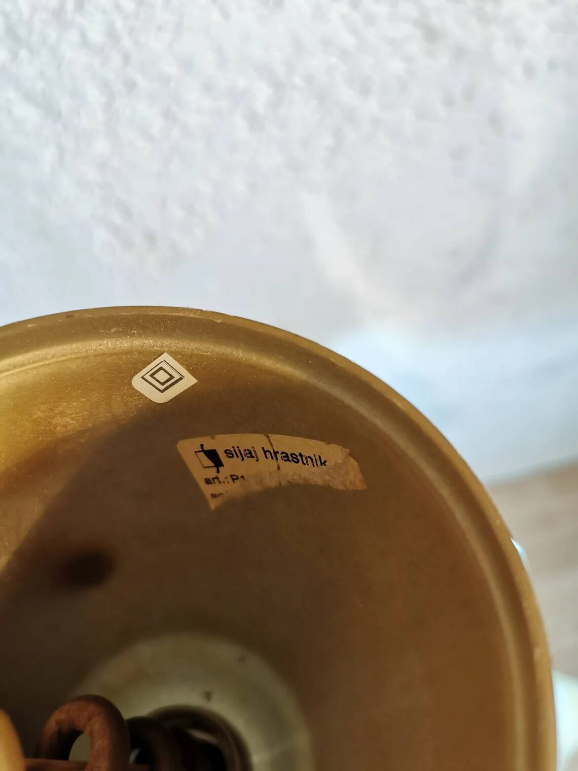 Vintage Sijaj Hrastnik Glass Pendant Lamp Mid Century Modern Lighting
