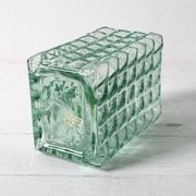 Georgia Green Glass Decanter with Cork Stopper / Spain / 1990s