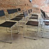 Set of 8 vintage design chairs by Giandomenico Belotti for Alias