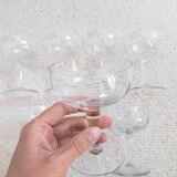 Faceted champagne glasses