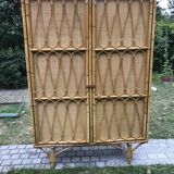 Vintage rattan cabinet