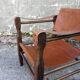 Fauteuil Safari cuir et simili cuir