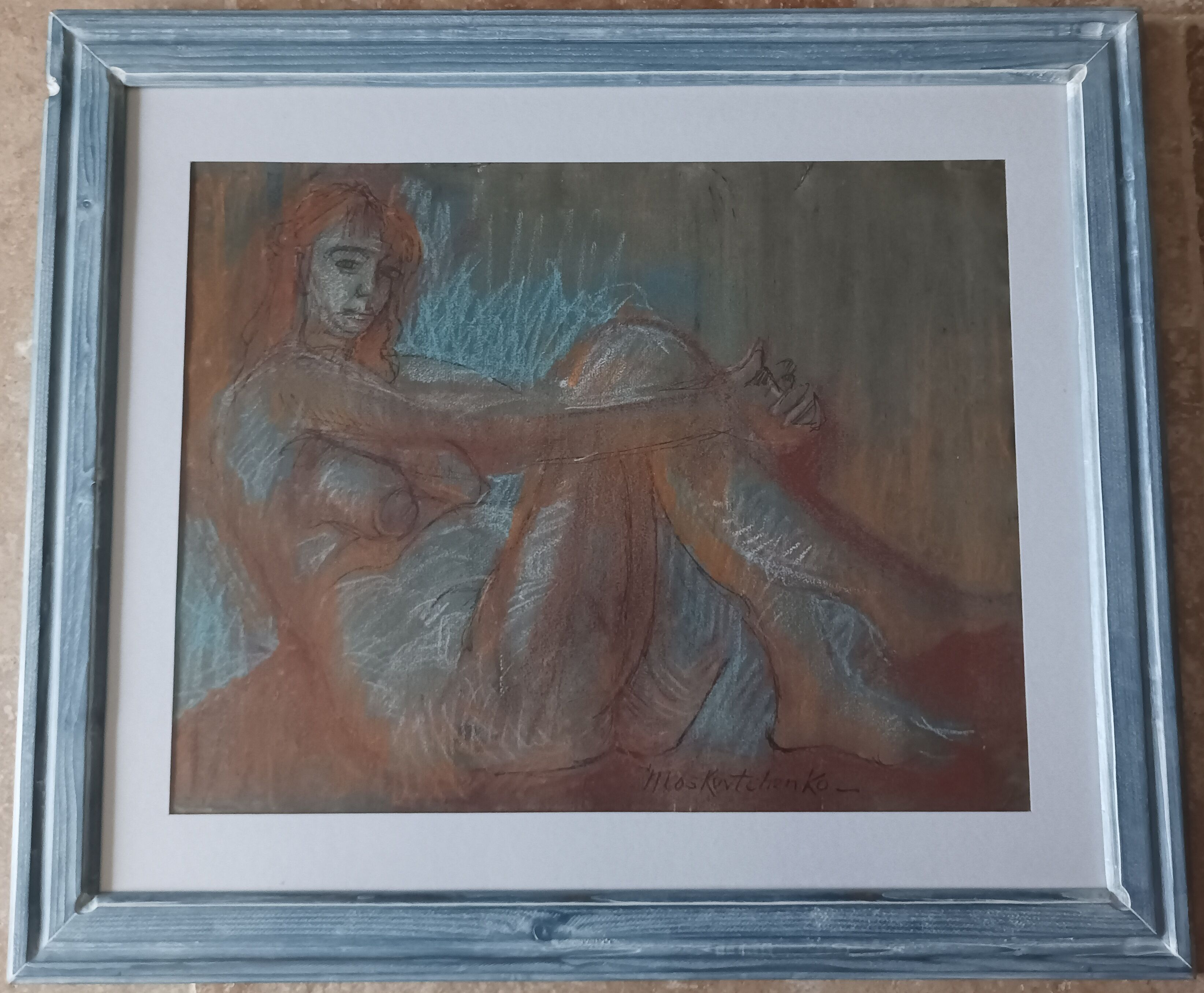 Michel Moskovchenko pastel painting Female Nude