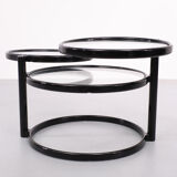 Black swivel coffee table