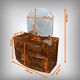 Commode-coiffeuse en ronce de noyer, Angleterre – 1920