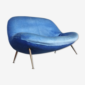 Canapé sofa egg biomorphique de Fritz Neth pour correcta années 1955