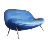 Canapé sofa egg biomorphique de Fritz Neth pour correcta années 1955