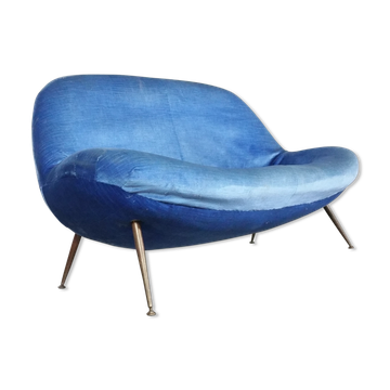 Sofa sofa egg biomorphic Fritz Neth to correcta years 1955