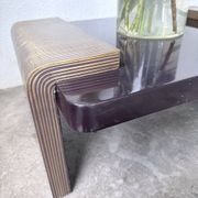 Art Deco coffee table in lacquer and brass