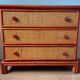 Maugrion rattan room - Roche Bobois - bed, chest of drawers and bedside table