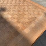 Table à manger art déco en chêne cérusé vers 1940