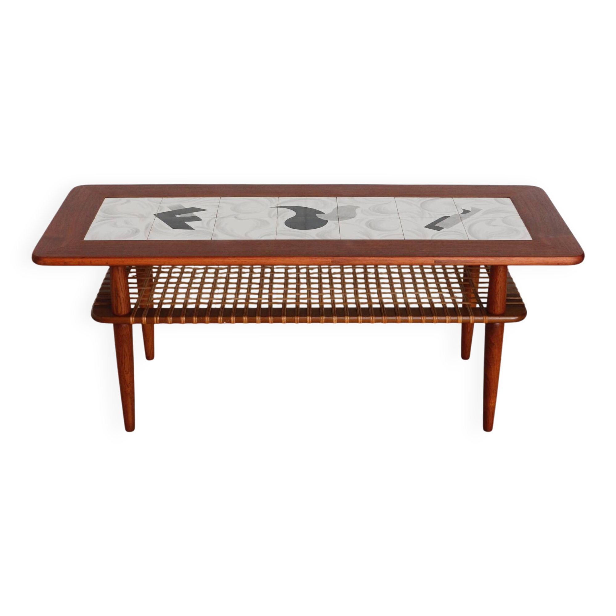 Vintage teak ceramic coffee table Gemina Møbler