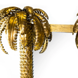 Palm mirror in golden metal 125x180cm